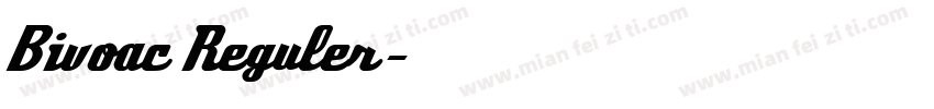 Bivoac Reguler字体转换